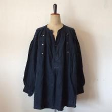 Antique/Vintage/1900's France/ Indigo Linen Smock