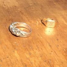 Vintage / 50's Netherlands / Rings of silver&gold