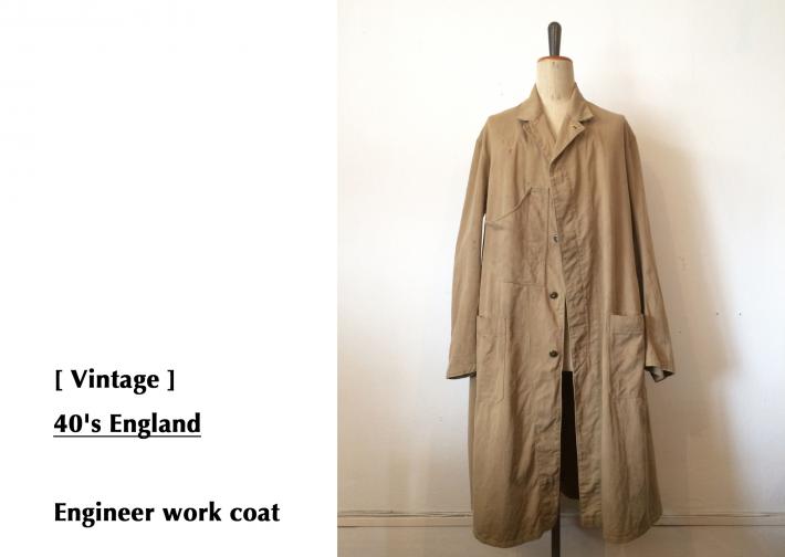 Vintage / 40's England / Engineer work coat